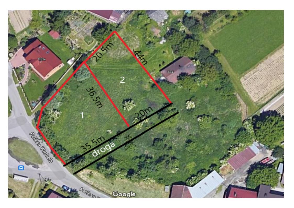 Działka budowlana Kraków Przewóz, ul. Feliksa Wrobela