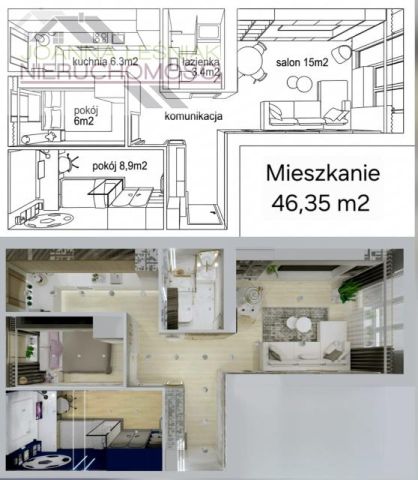 Mieszkanie 3-pokojowe Olkusz, ul. Legionów Polskich. Zdjęcie 7