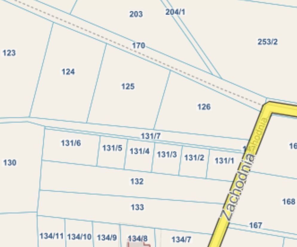 Działka budowlana Długie Stare, ul. Zachodnia. Zdjęcie 3