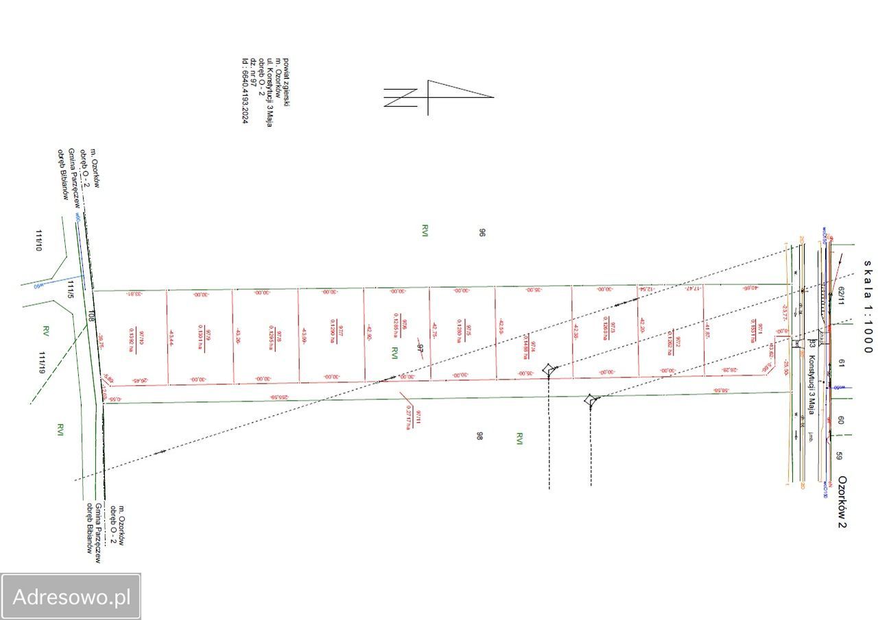 Działka budowlana Ozorków, ul. Konstytucji 3 Maja. Zdjęcie 2