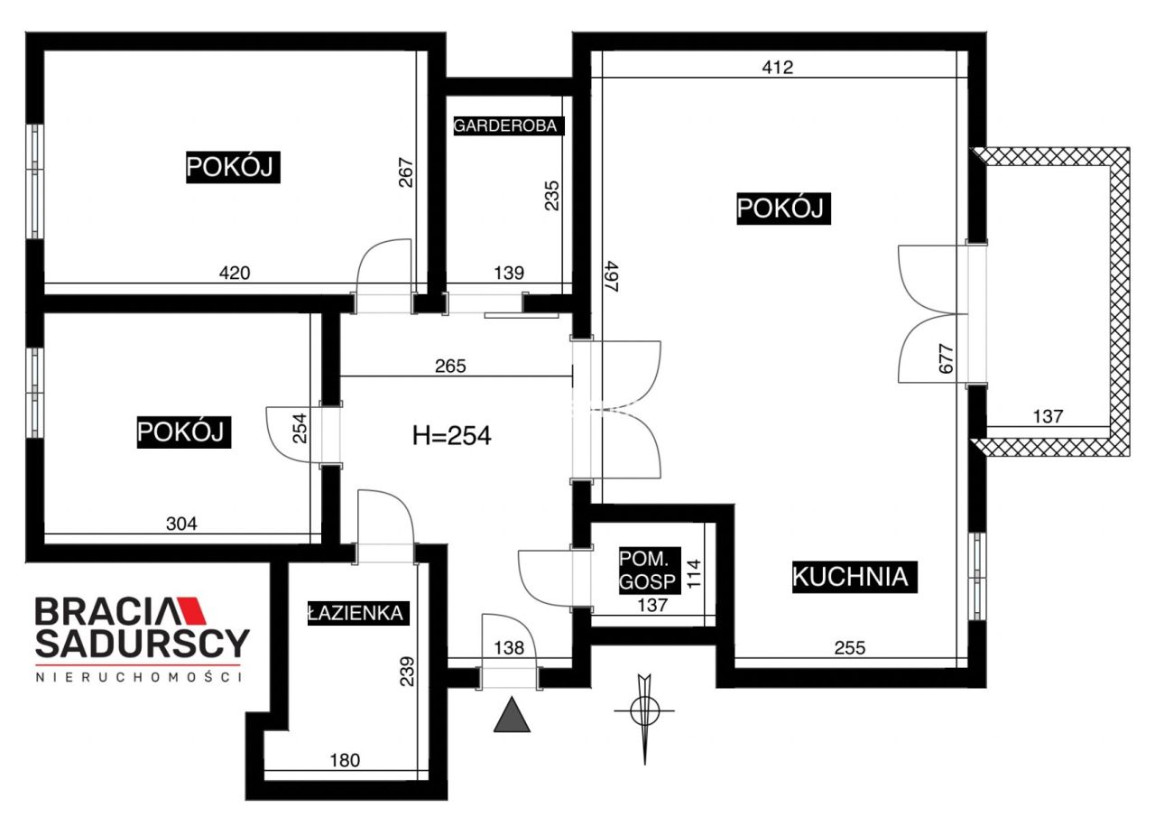 Mieszkanie 3-pokojowe Kraków, ul. Złocieniowa. Zdjęcie 3