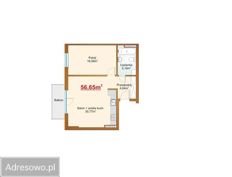 Mieszkanie 2-pokojowe Grodzisk Mazowiecki, ul. Żydowska. Zdjęcie 9