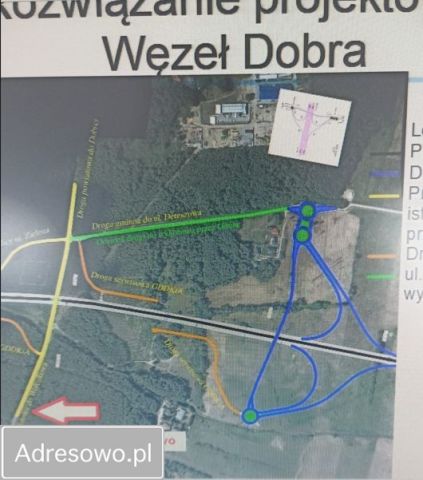 Działka inwestycyjna Dobra, ul. Dereszowa. Zdjęcie 1