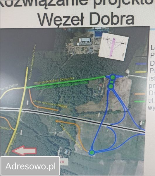 Działka inwestycyjna Dobra, ul. Dereszowa