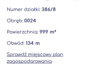 Działka budowlana Prace Duże, ul. Aleja Brzóz