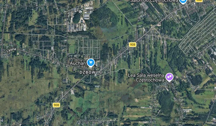 Działka inwestycyjna Częstochowa Dźbów, ul. Powstańców Warszawy