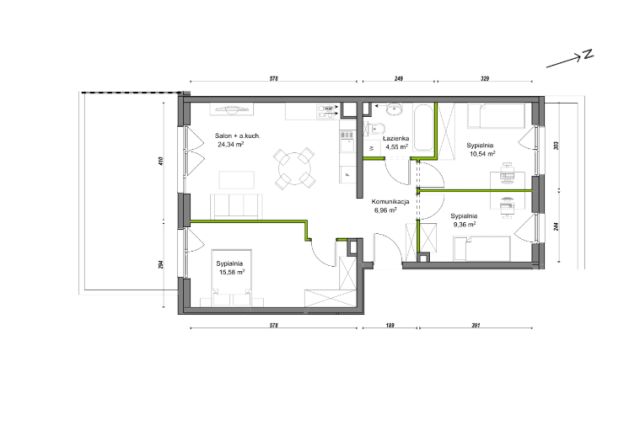 Mieszkanie 4-pokojowe Wrocław Ołtaszyn, ul. Orawska. Zdjęcie 8