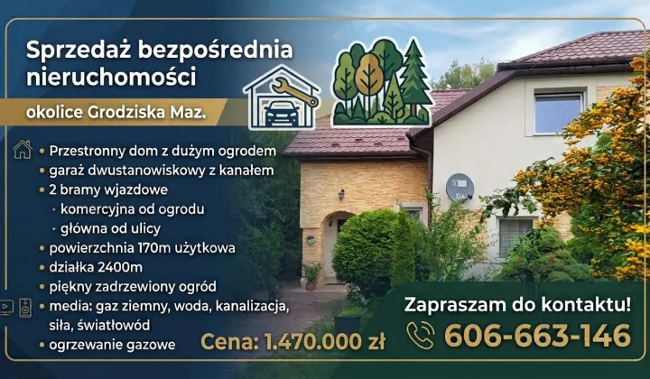 dom wolnostojący, 5 pokoi Grodzisk Mazowiecki, Widokowa