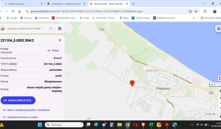 Działka budowlana Chłapowo, ul. Modrzewiowa