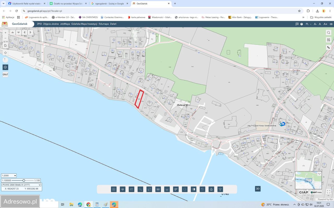 Działka budowlana Gdańsk Wyspa Sobieszewska, ul. Nadwiślańska. Zdjęcie 1