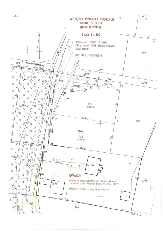Działka budowlana Lublin Helenów, ul. Bliska