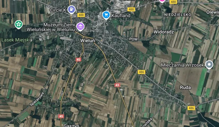 Działka budowlana Wieluń Stare Sady, ul. Częstochowska