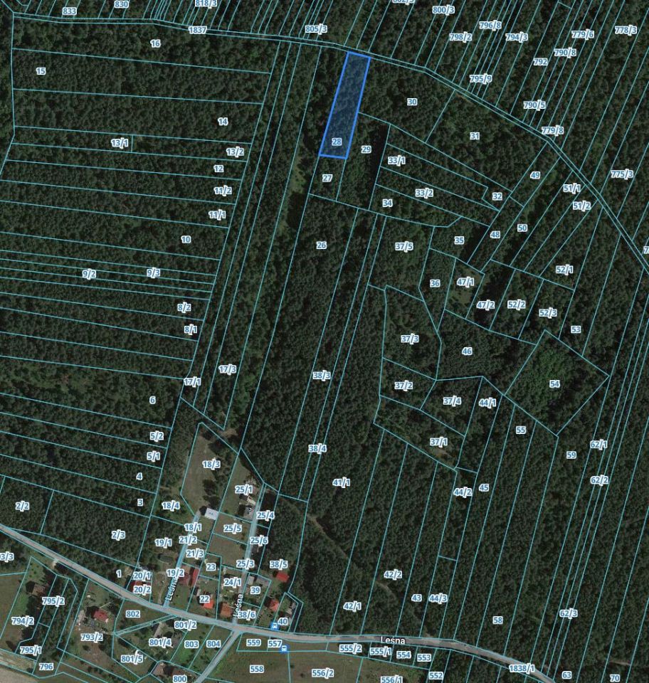 Działka leśna Hucisko Kwaśniowskie. Zdjęcie 3