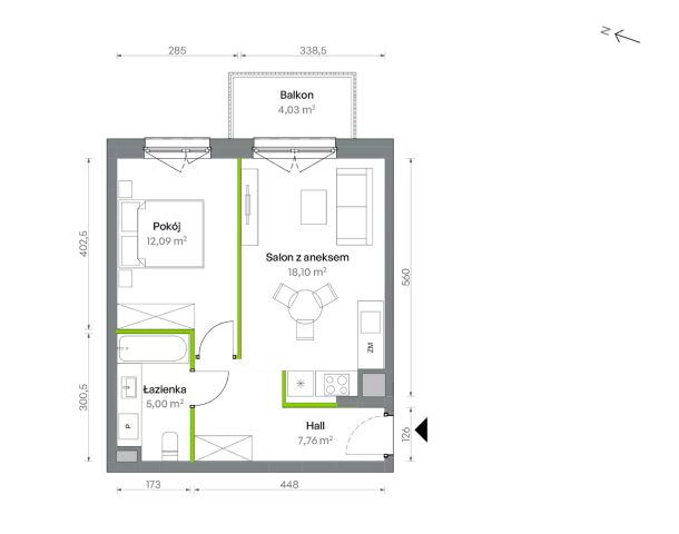 Mieszkanie 2-pokojowe Warszawa Targówek, ul. Oliwska. Zdjęcie 16