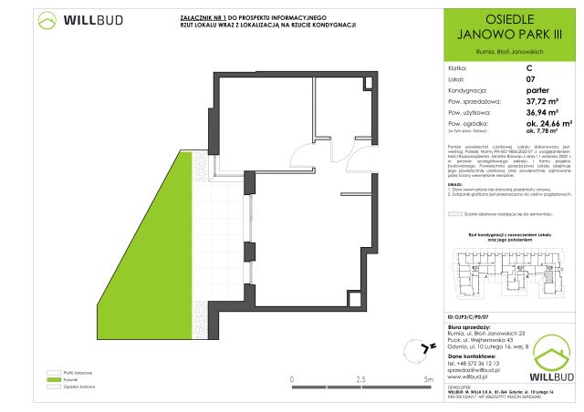 Mieszkanie 2-pokojowe Rumia Janowo, ul. Błoń Janowskich. Zdjęcie 10