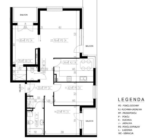 Mieszkanie 4-pokojowe Wrocław Krzyki, ul. Wietrzna. Zdjęcie 23