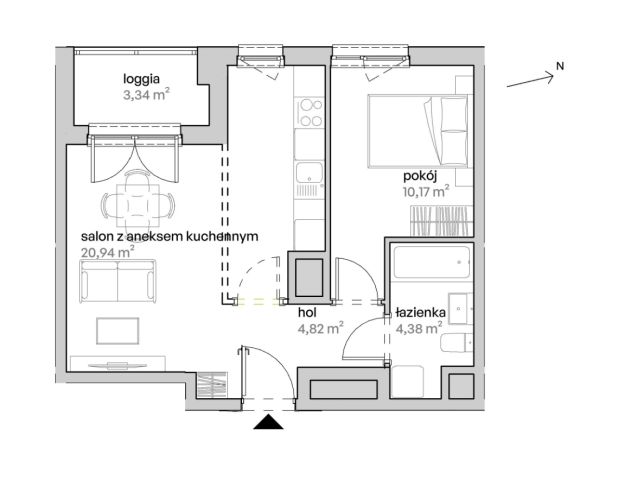 Mieszkanie 2-pokojowe Poznań Starołęka, ul. Unii Lubelskiej. Zdjęcie 7