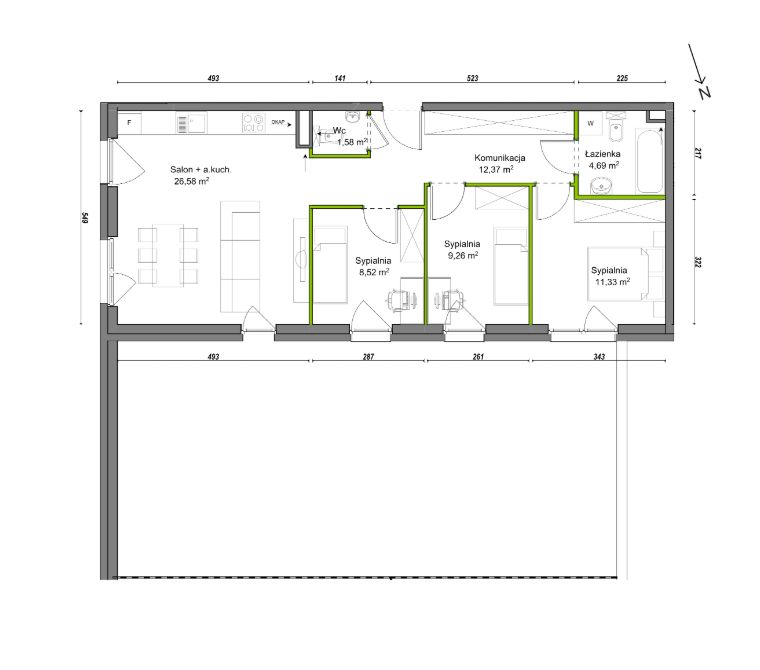 Mieszkanie 4-pokojowe Wrocław Ołtaszyn, ul. Orawska. Zdjęcie 8