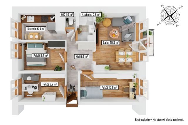 Mieszkanie 4-pokojowe Legionowo, ul. Aleja 3 Maja. Zdjęcie 19