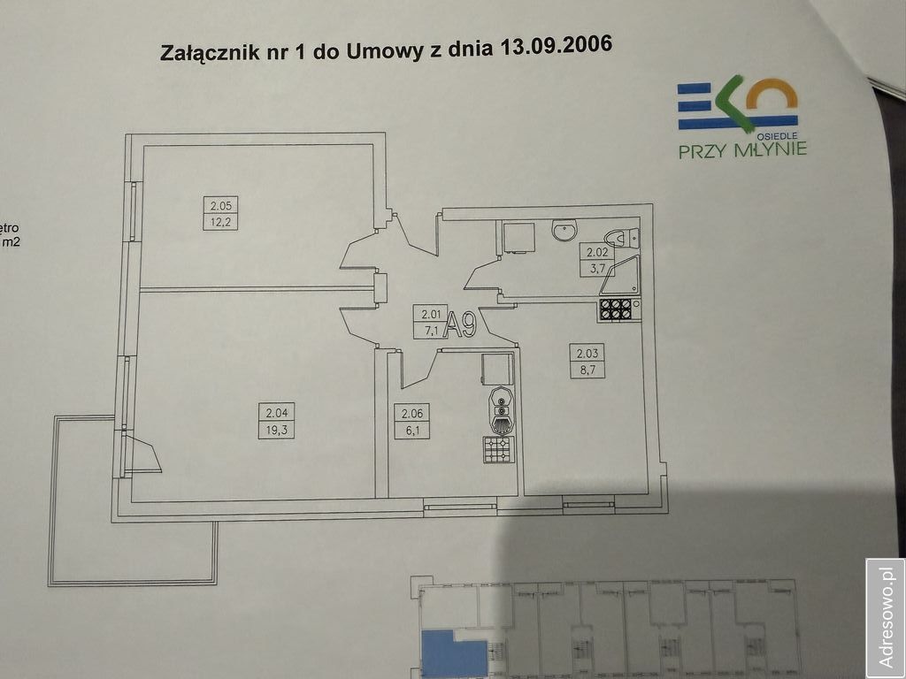 Mieszkanie 3-pokojowe Reda, ul. Obwodowa. Zdjęcie 20