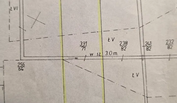 Działka inwestycyjna Jełowa, droga gruntowa