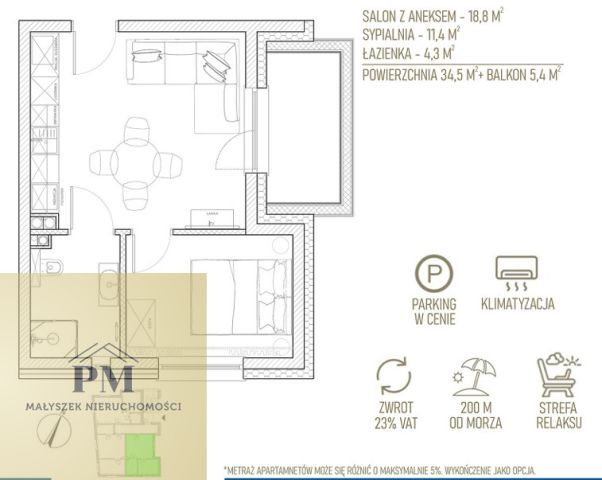 Mieszkanie 2-pokojowe Chłopy. Zdjęcie 33