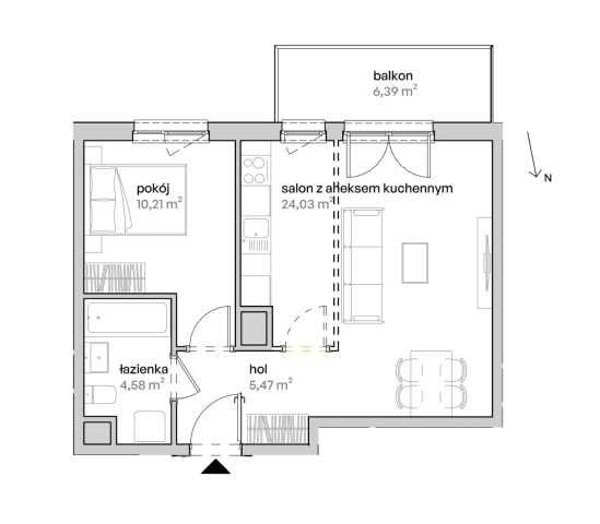 Mieszkanie 2-pokojowe Poznań Starołęka, ul. Unii Lubelskiej. Zdjęcie 7