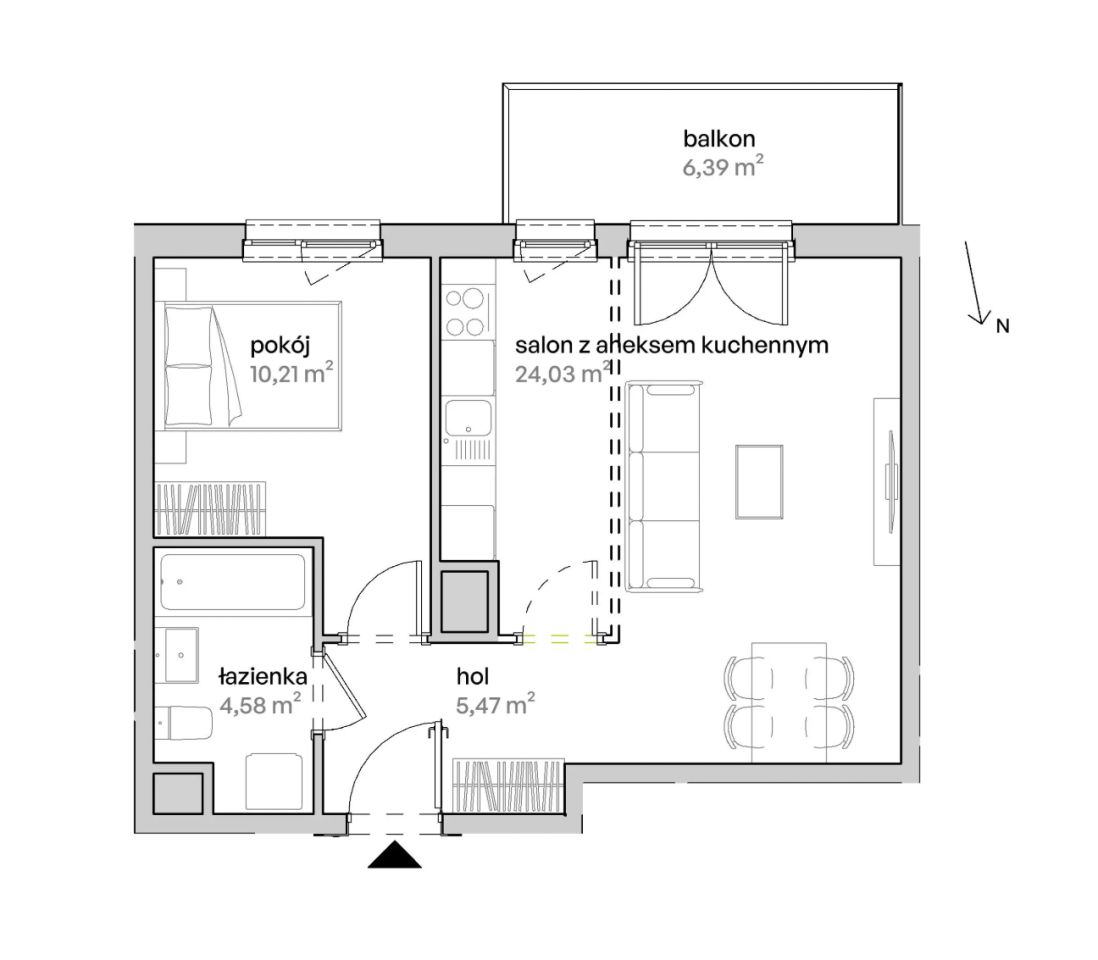 Mieszkanie 2-pokojowe Poznań Starołęka, ul. Unii Lubelskiej. Zdjęcie 7