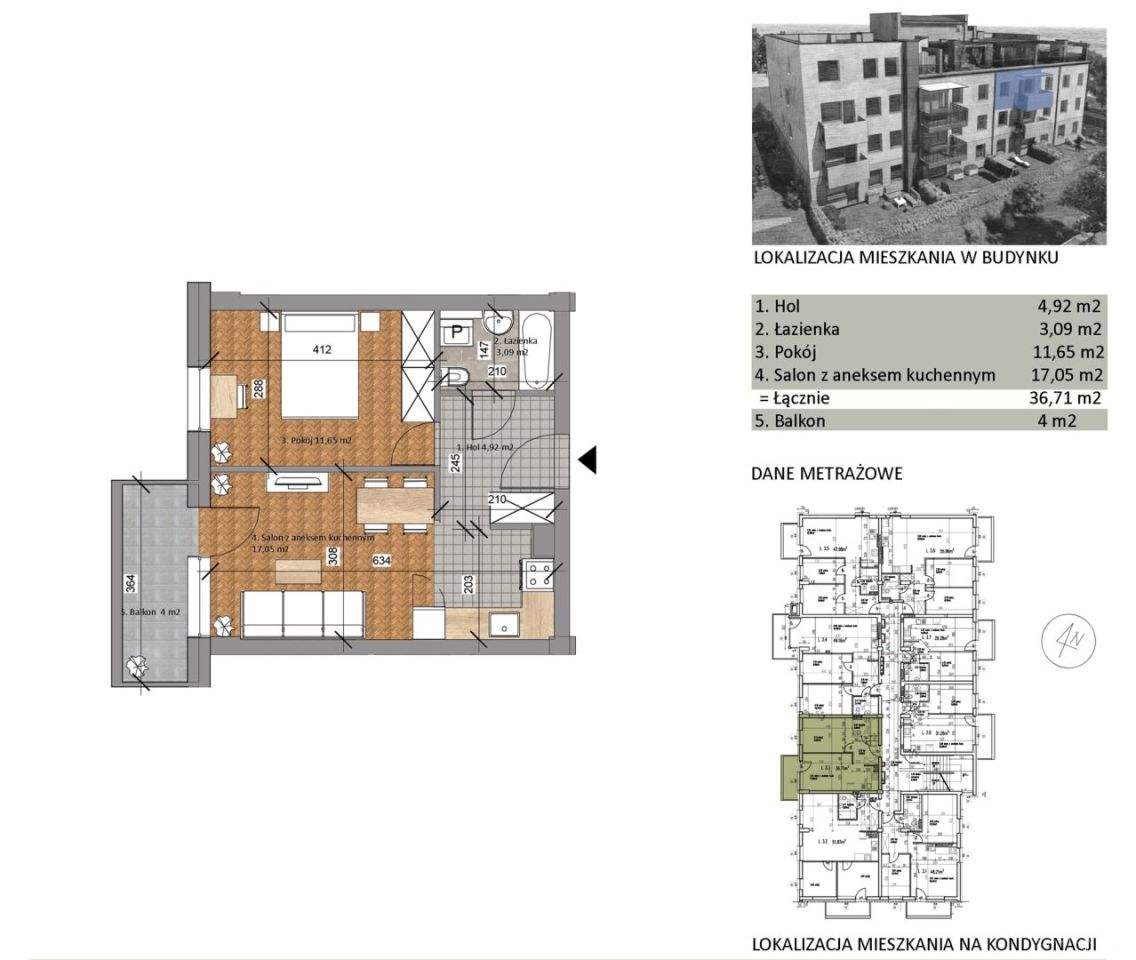Mieszkanie 2-pokojowe Białystok Starosielce, ul. Klepacka. Zdjęcie 4