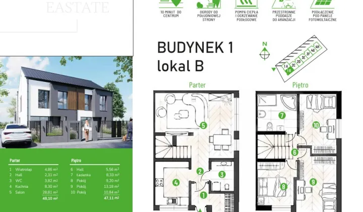 dom szeregowy, 5 pokoi Legionowo Bukowiec, ul. Grudzie
