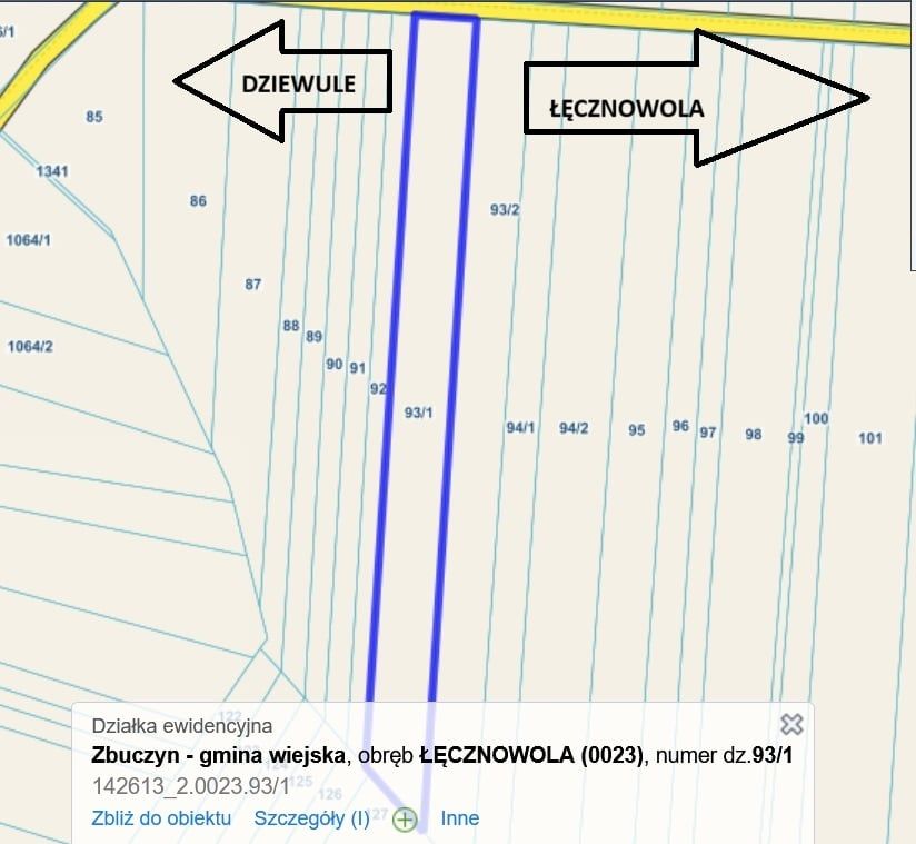 Działka rolna Łęcznowola