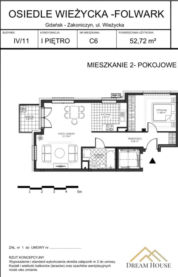 Mieszkanie 2-pokojowe Gdańsk Zakoniczyn, ul. Aleksandra Dulin'a. Zdjęcie 13