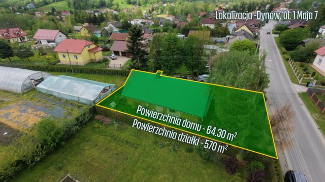 dom wolnostojący, 2 pokoje Dynów, ul. 1 Maja. Zdjęcie 2