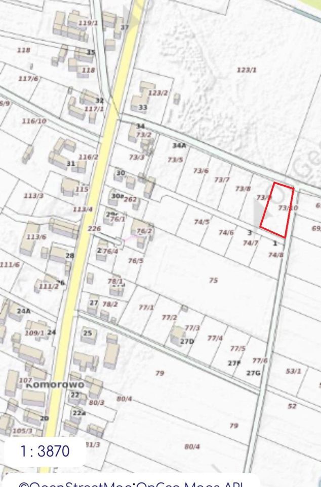 Działka budowlana Komorowo. Zdjęcie 2