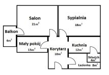 Mieszkanie 3-pokojowe Szczecin Niebuszewo. Zdjęcie 4