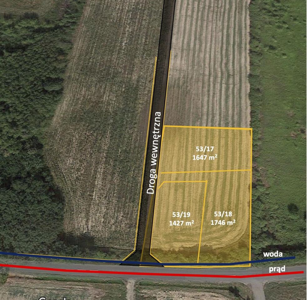 Działka budowlana Podkampinos Krubice