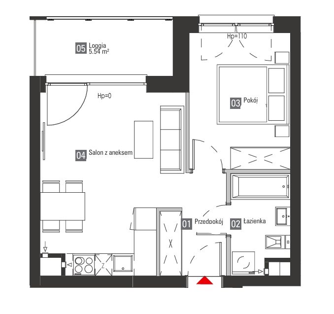 Mieszkanie 2-pokojowe Gdańsk Morena, ul. Franciszka Rakoczego. Zdjęcie 20