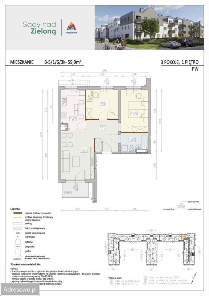 Mieszkanie 3-pokojowe Wrocław Księże Małe, ul. Blizanowicka. Zdjęcie 8