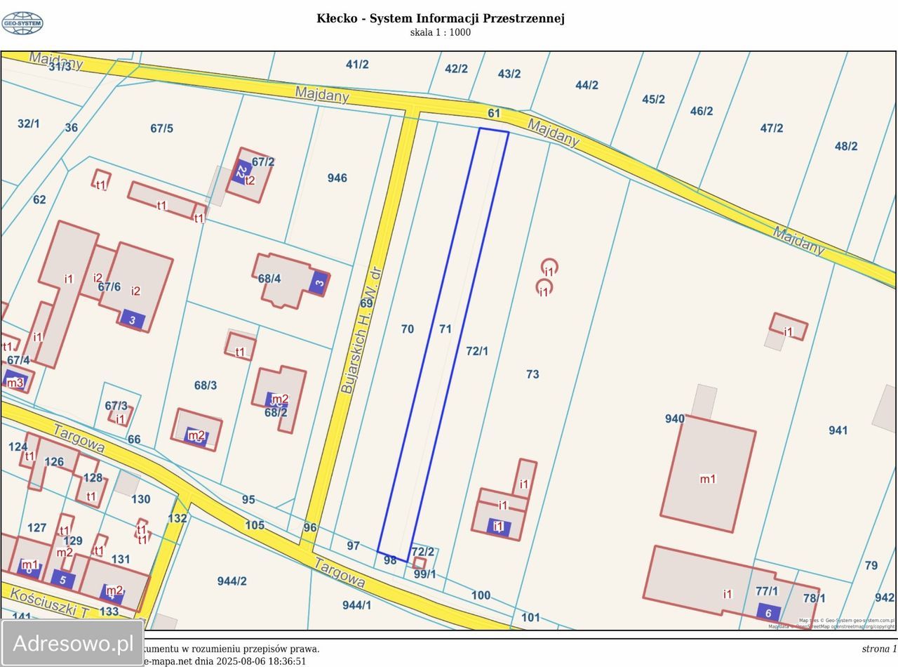 Działka budowlana Kłecko, ul. Spacerowa