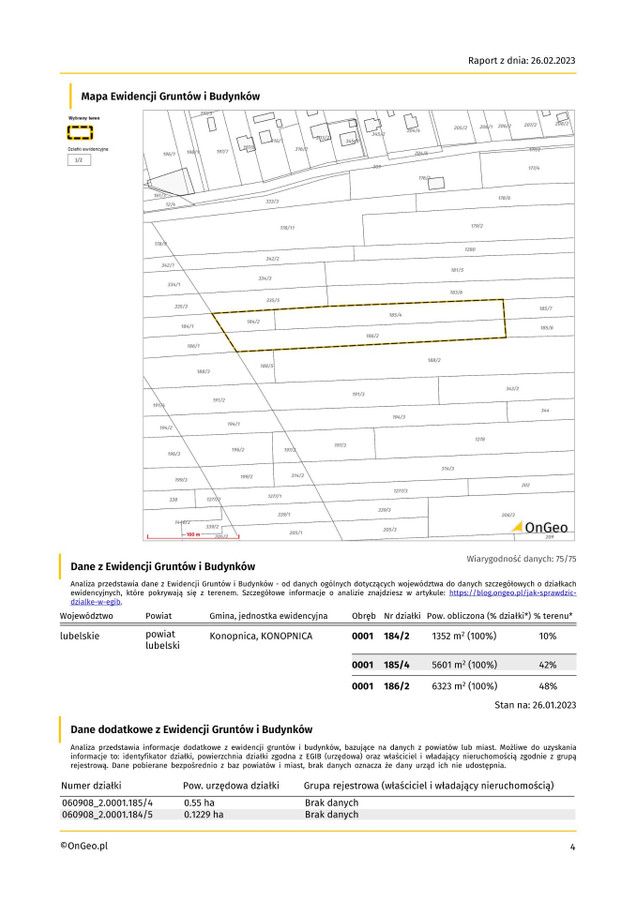 Działka inwestycyjna Konopnica. Zdjęcie 7
