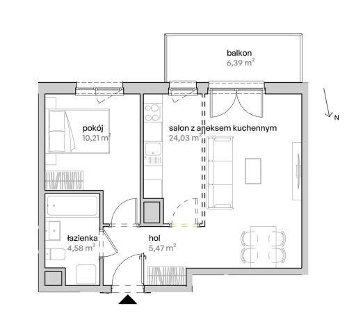 Mieszkanie 2-pokojowe Poznań Starołęka, ul. Unii Lubelskiej. Zdjęcie 7