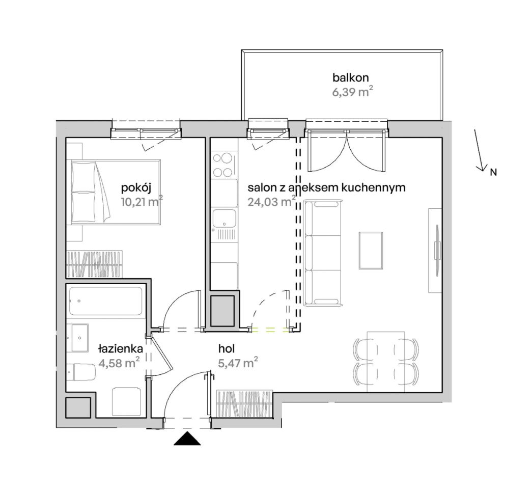 Mieszkanie 2-pokojowe Poznań Starołęka, ul. Unii Lubelskiej. Zdjęcie 7