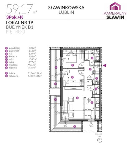 Mieszkanie 3-pokojowe Lublin, ul. Bukszpanowa. Zdjęcie 44