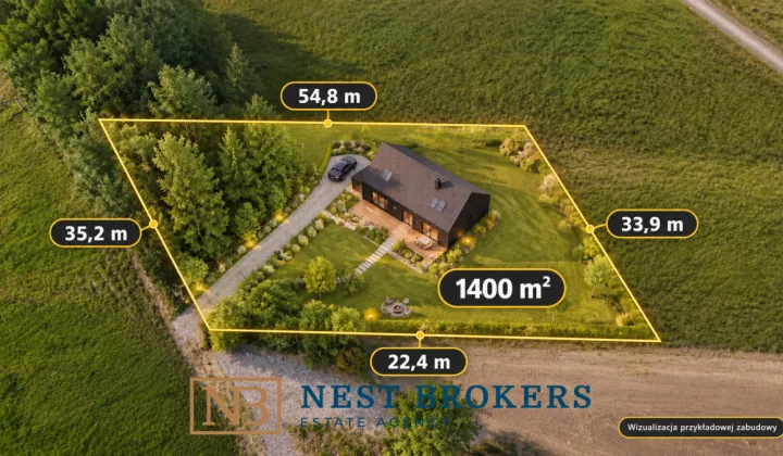 Działka budowlana Jordanów