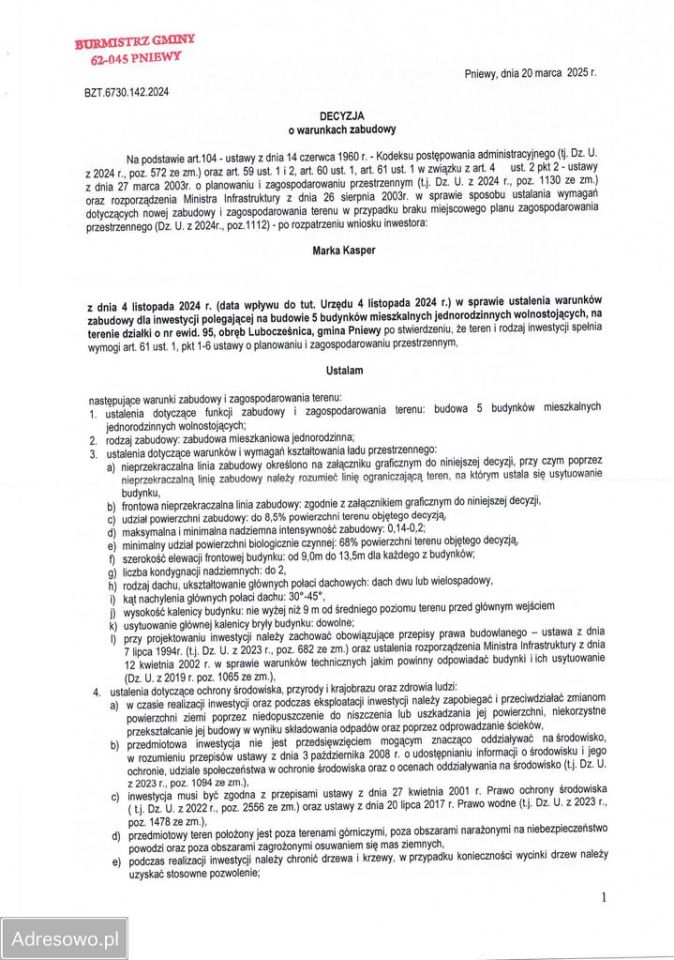 Działka budowlana Lubocześnica. Zdjęcie 9