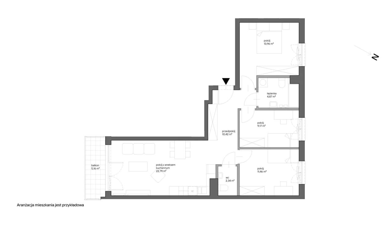 Mieszkanie 4-pokojowe Kraków Bieżanów, ul. Henryka i Karola Czeczów. Zdjęcie 7