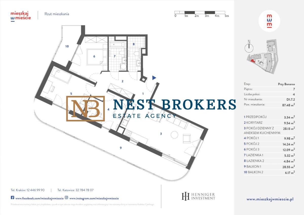 Mieszkanie 4-pokojowe Kraków Podgórze, ul. Puszkarska. Zdjęcie 7