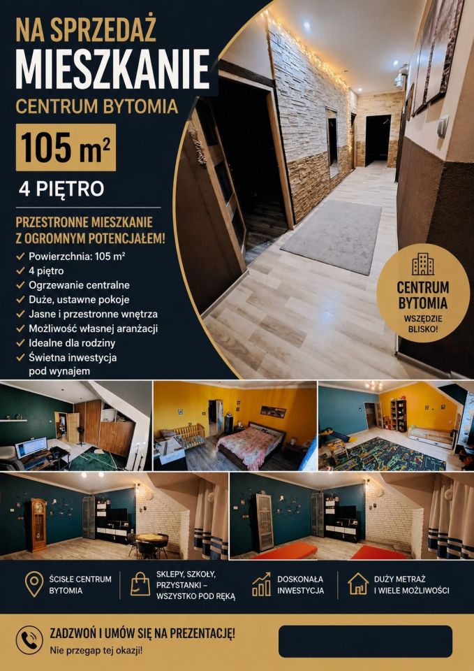 Mieszkanie 4-pokojowe Bytom Śródmieście. Zdjęcie 2