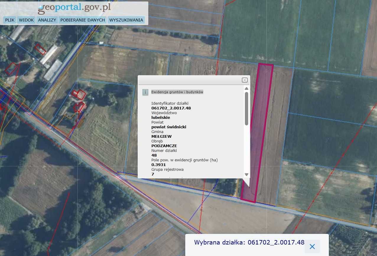 Działka rolno-budowlana Podzamcze. Zdjęcie 6