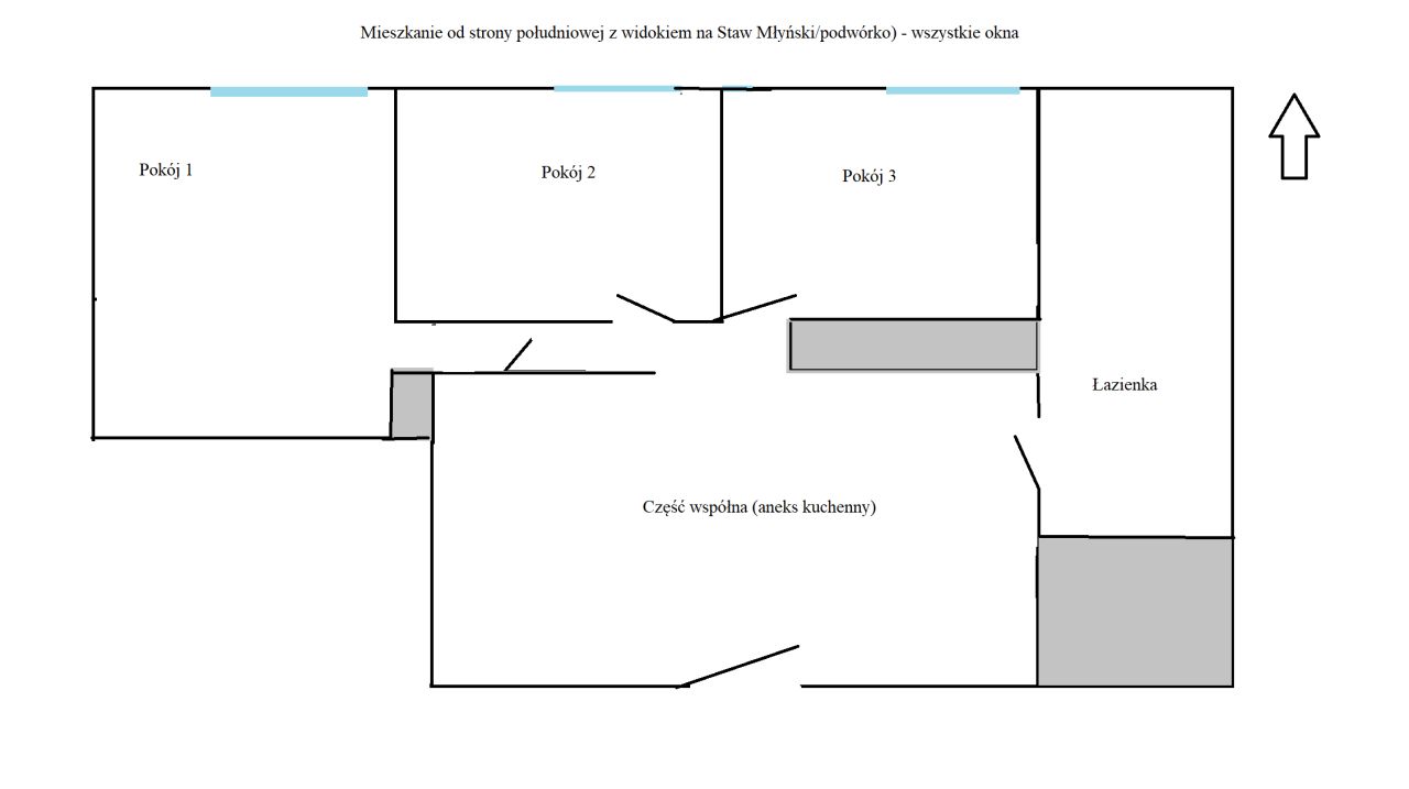 Mieszkanie 3-pokojowe Gdańsk Oliwa, al. Grunwaldzka. Zdjęcie 12